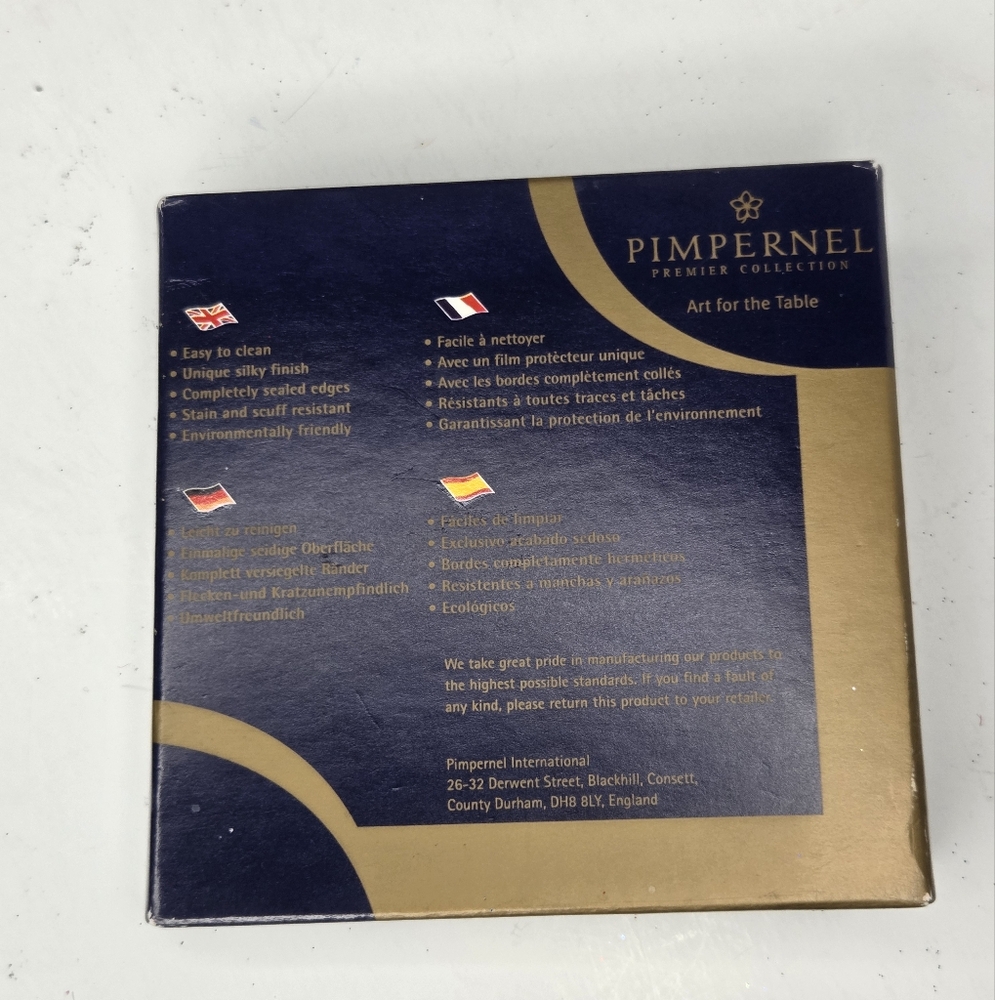Pimpernel Premier Collection American Flag Heart Coasters Set‎ New - Picture 5 of 10